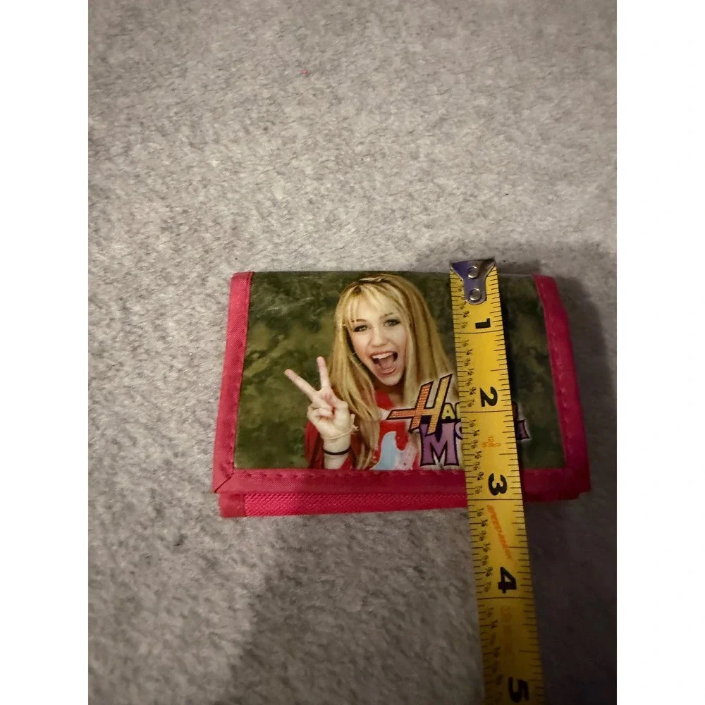 Hannah Montana Disney Pink Trifold Wallet Y2K Miley Cyrus Nylon ID Window Zip